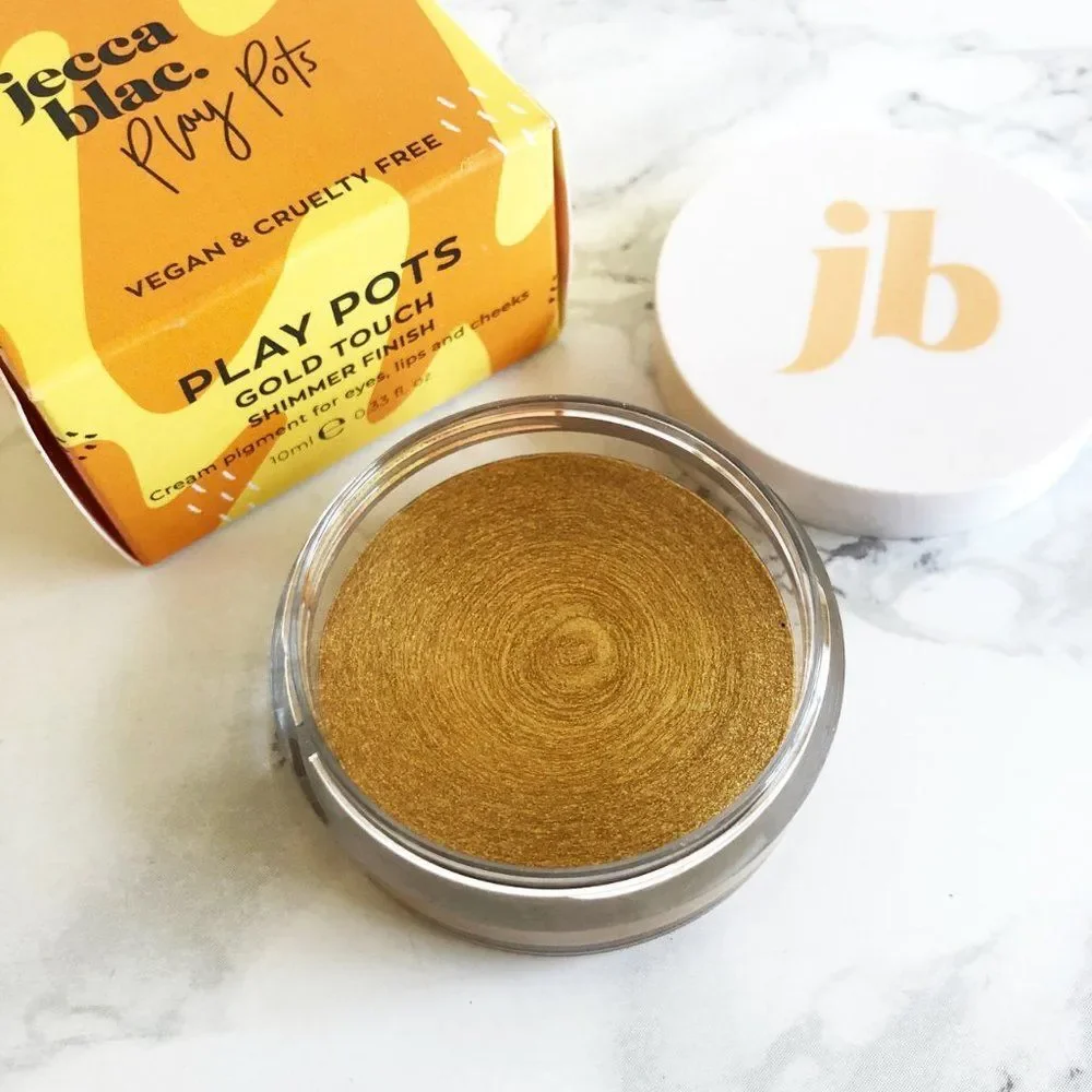 NIB Jecca Blac Play Pots Cream Pigment in Gold Touch, Shimmer Finish